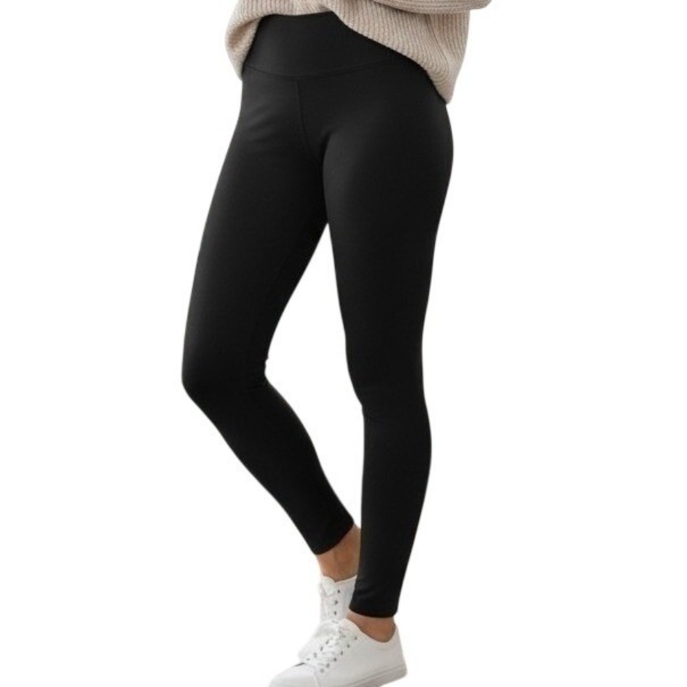 Yummie Faux Suede Shaping Leggings Black High Waist Womens Small NWT